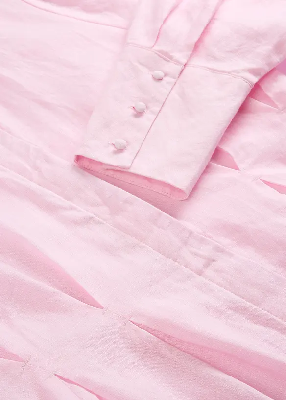 Hemdblusenkleid aus reinem Leinen, bonprix