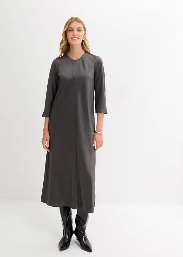 Midikleid aus gl&auml;nzendem Satin, bonprix