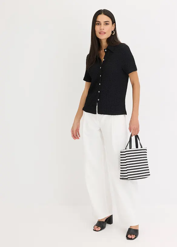 Chemisier en jersey textur&eacute;, bonprix