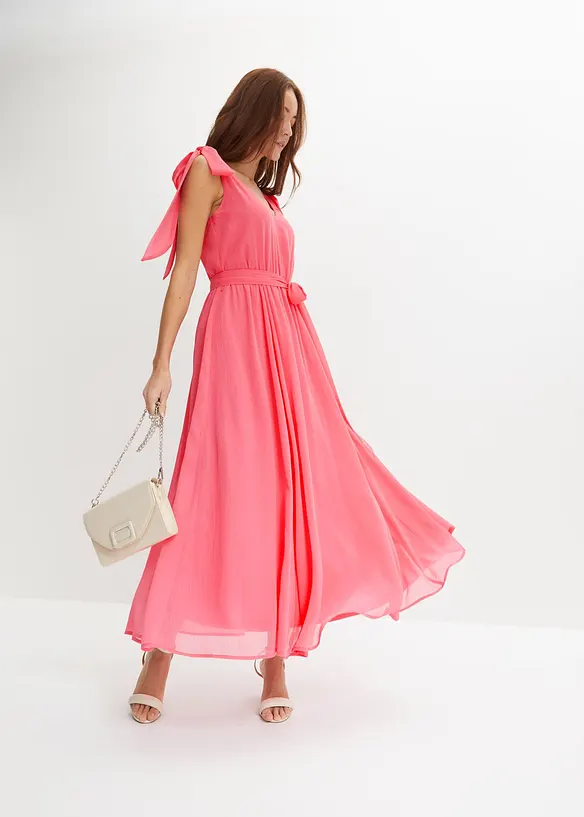 Robe en mousseline nou&eacute;e sur les &eacute;paules, bonprix