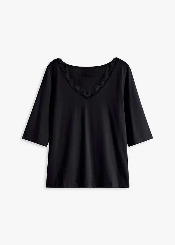 T-shirt &agrave; dentelle, bonprix