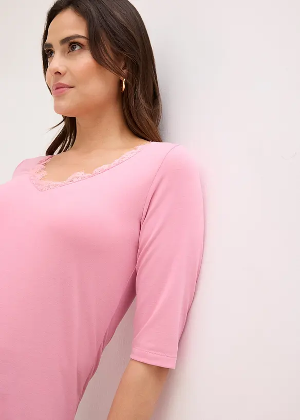 Shirt mit Spitze, bonprix