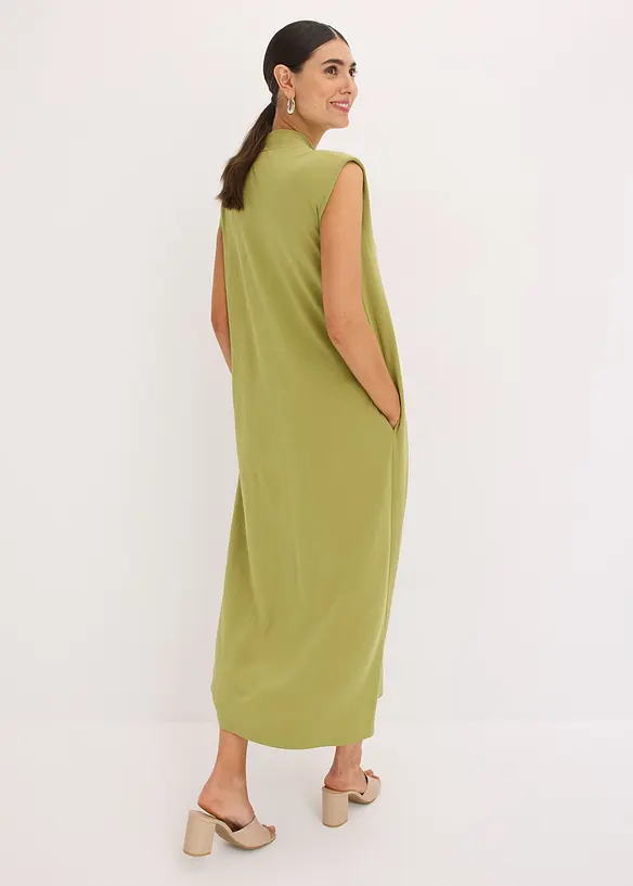 Robe en jersey piqu&eacute; de viscose avec &eacute;paulettes, bonprix