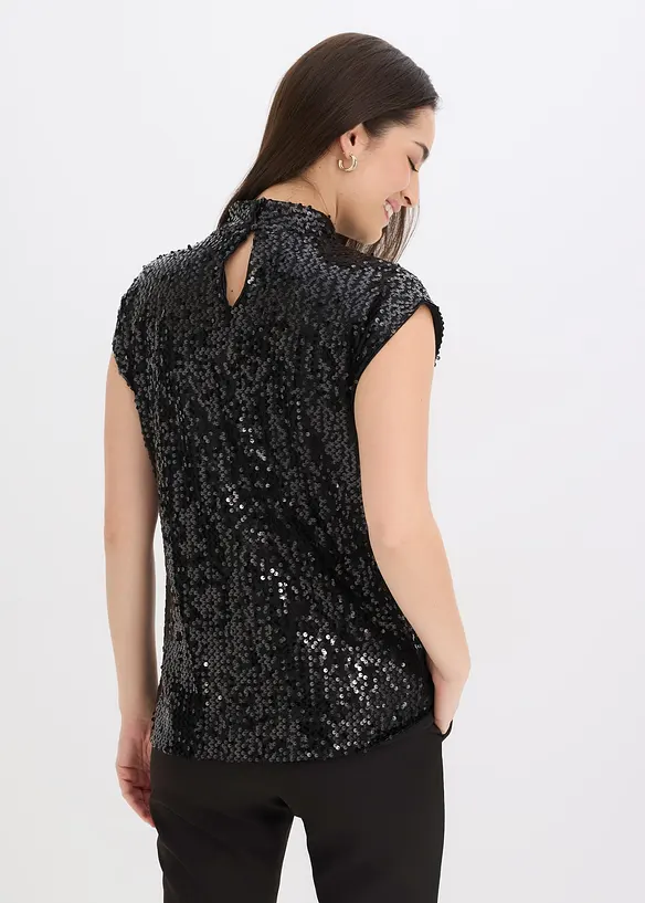 Top &agrave; paillettes, bonprix
