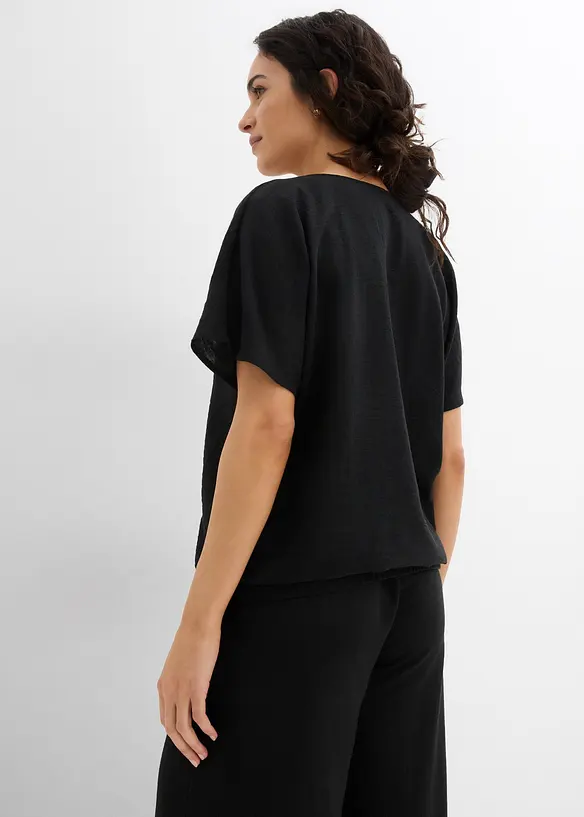 Blouse oversize &agrave; base &eacute;lastiqu&eacute;e, bonprix