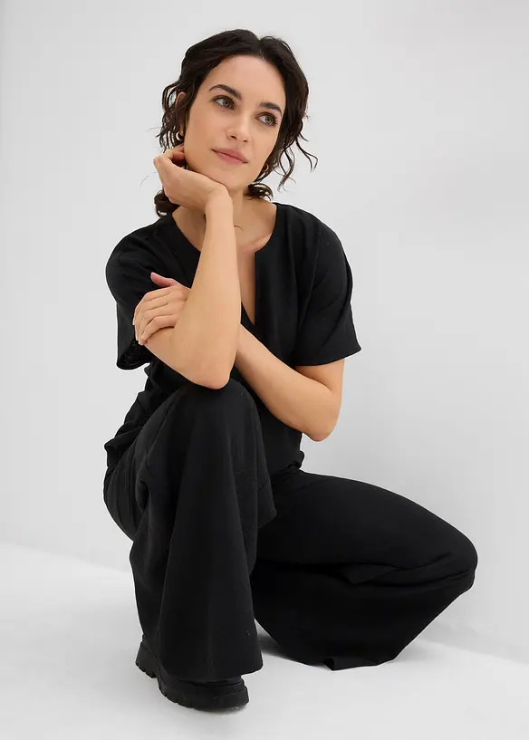 Blouse oversize &agrave; base &eacute;lastiqu&eacute;e, bonprix