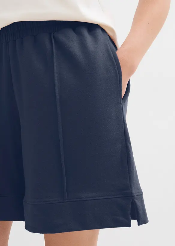 Short sweat en coton m&eacute;lang&eacute;, bonprix