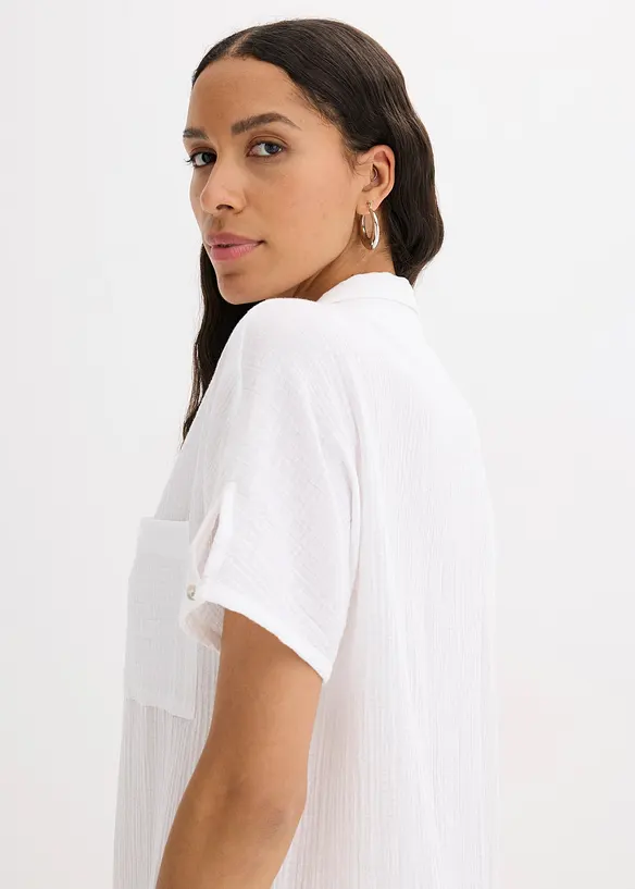 Kaftan-Kleid aus weichem Musselin, bonprix