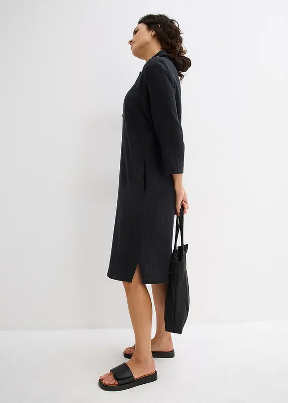 Hemdblusenkleid aus Musselin, bonprix