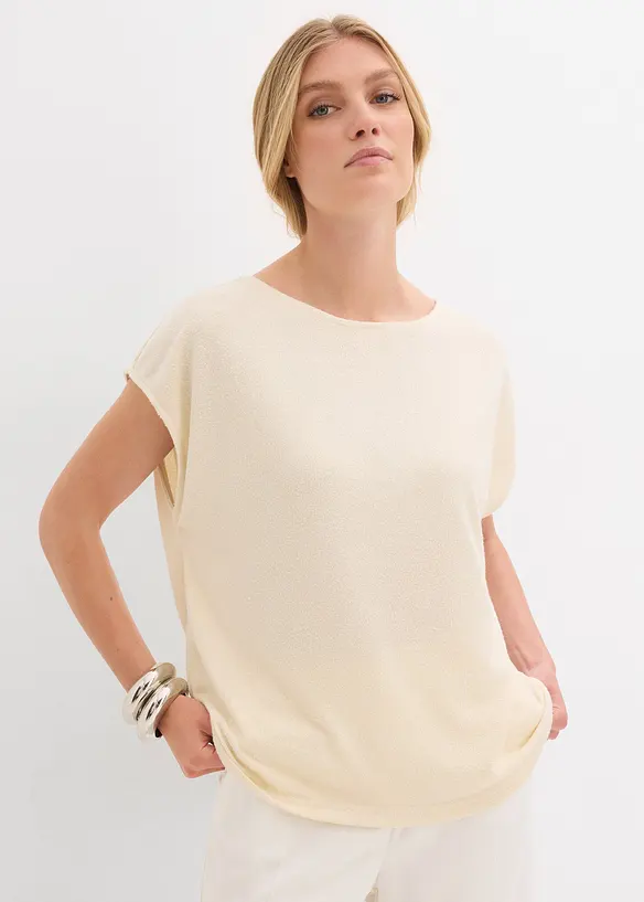 Oversize-Shirt in Strickoptik, bonprix