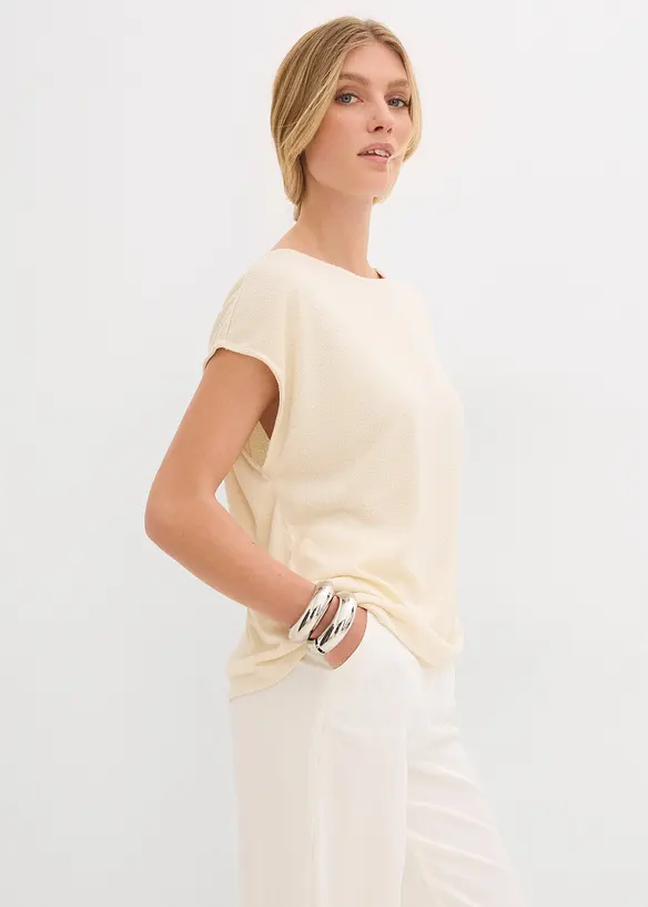 Oversize-Shirt in Strickoptik, bonprix