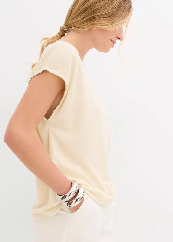 Oversize-Shirt in Strickoptik, bonprix