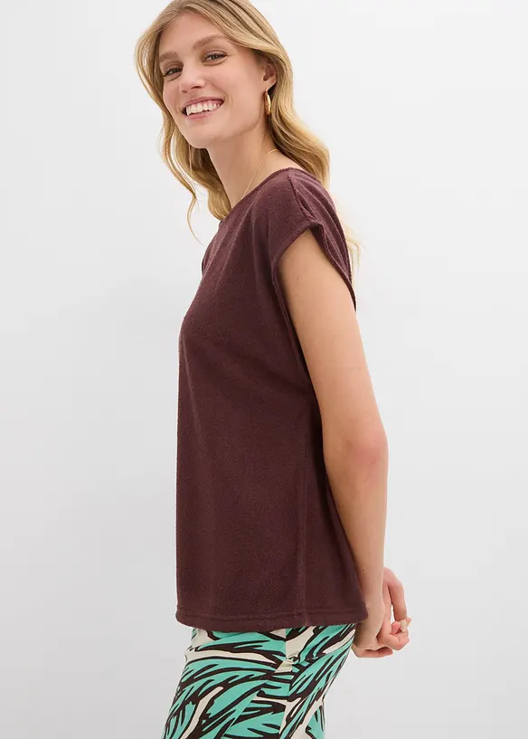Oversize-Shirt in Strickoptik, bonprix
