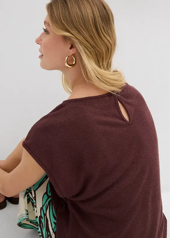 Oversize-Shirt in Strickoptik, bonprix