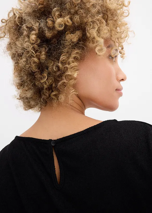 Oversize-Shirt in Strickoptik, bonprix