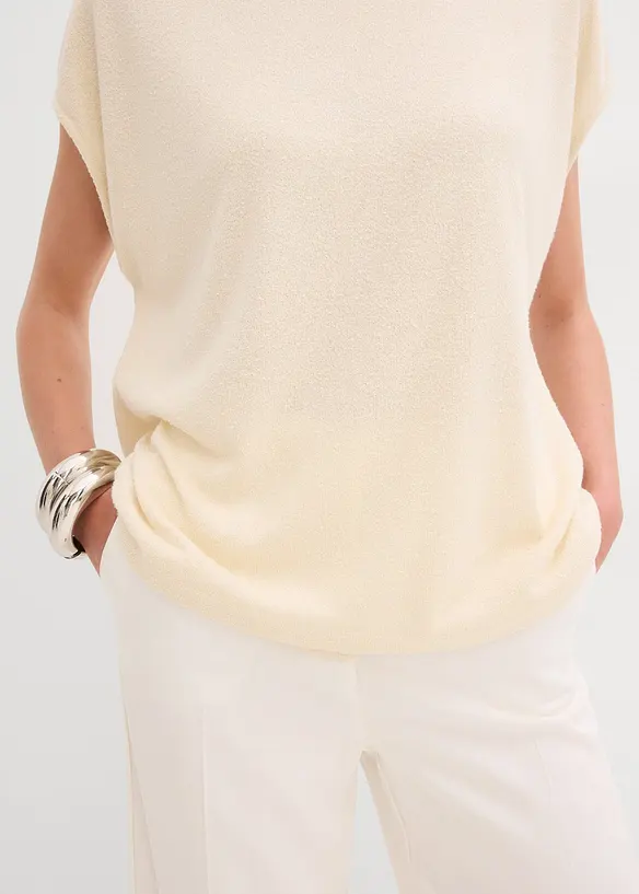 Oversize-Shirt in Strickoptik, bonprix