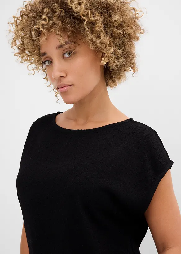 Oversize-Shirt in Strickoptik, bonprix
