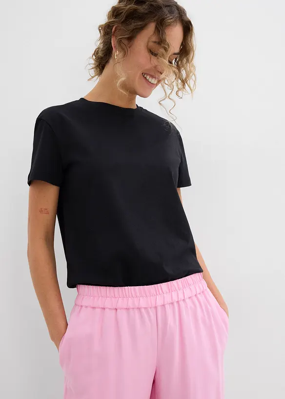 Jupe-culotte douce en viscose m&eacute;lang&eacute;e, bonprix