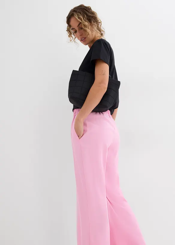 Jupe-culotte douce en viscose m&eacute;lang&eacute;e, bonprix