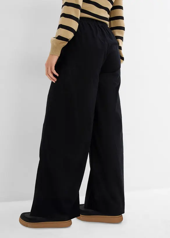 Pantalon palazzo 100% coton, bonprix