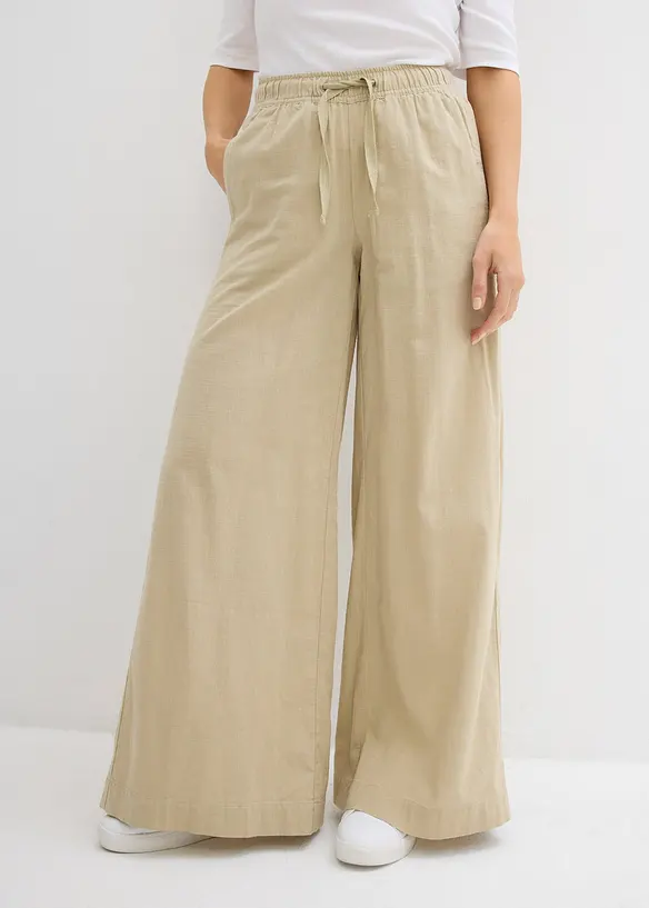 Palazzo-Hose aus reiner Baumwolle, bonprix