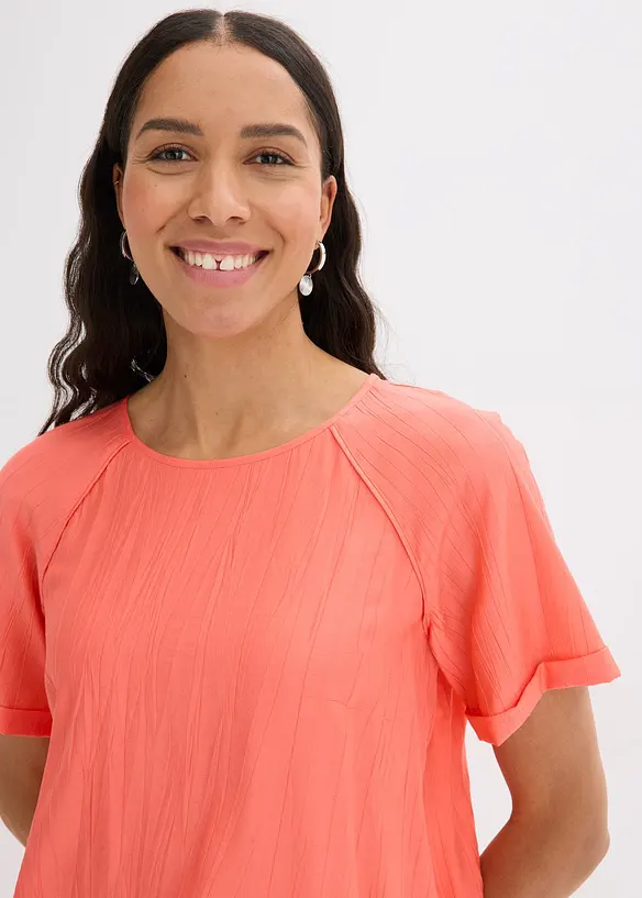 Blouse manches courtes en viscose m&eacute;lang&eacute;e, bonprix