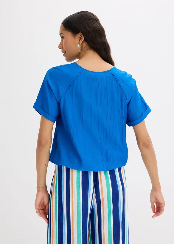 Blouse manches courtes en viscose m&eacute;lang&eacute;e, bonprix