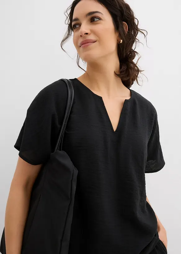Blouse oversize &agrave; base &eacute;lastiqu&eacute;e, bonprix