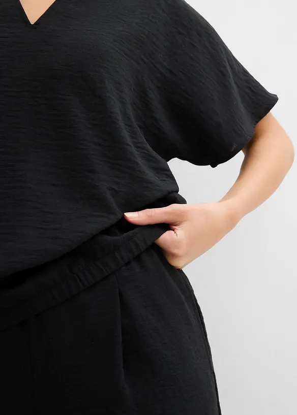 Blouse oversize &agrave; base &eacute;lastiqu&eacute;e, bonprix