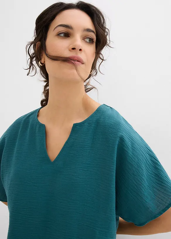 Blouse oversize &agrave; base &eacute;lastiqu&eacute;e, bonprix