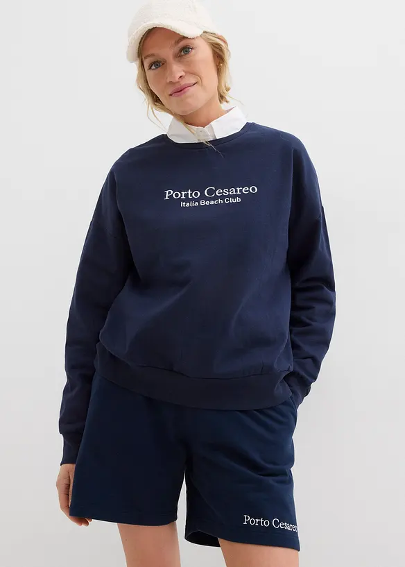 Oversize-Sweatshirt mit Stickerei, bonprix