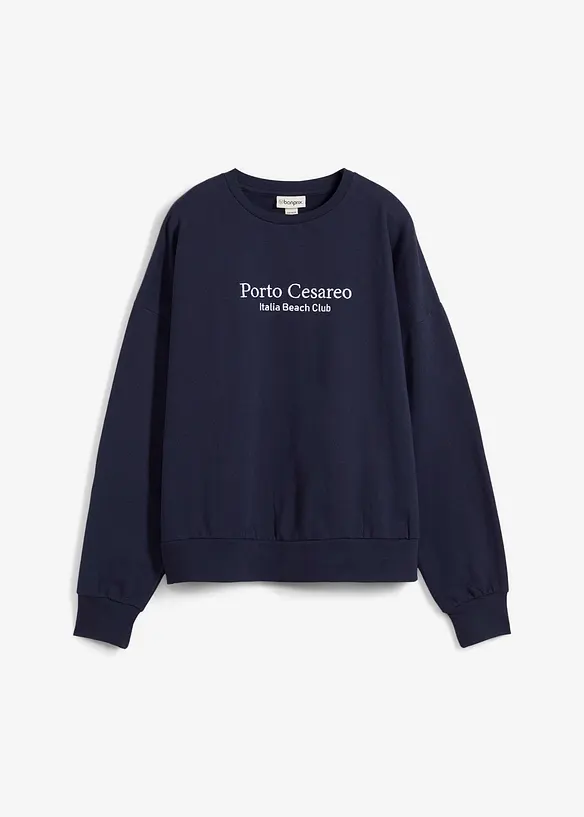Oversize-Sweatshirt mit Stickerei, bonprix