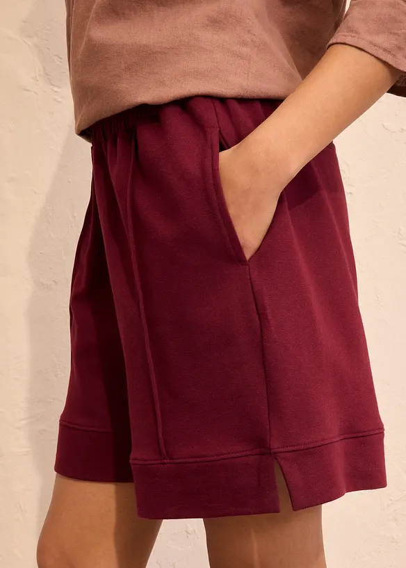 Short en molleton de coton m&eacute;lang&eacute;, bonprix