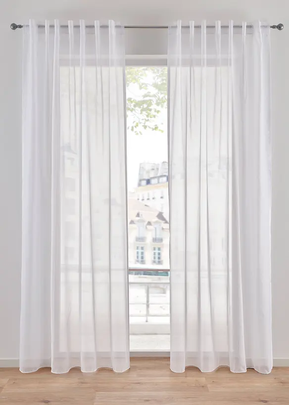 Voilage l&eacute;ger &agrave; pattes invisibles (1 pce), bonprix