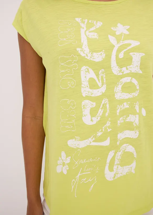 T-shirt long 100% coton, bonprix