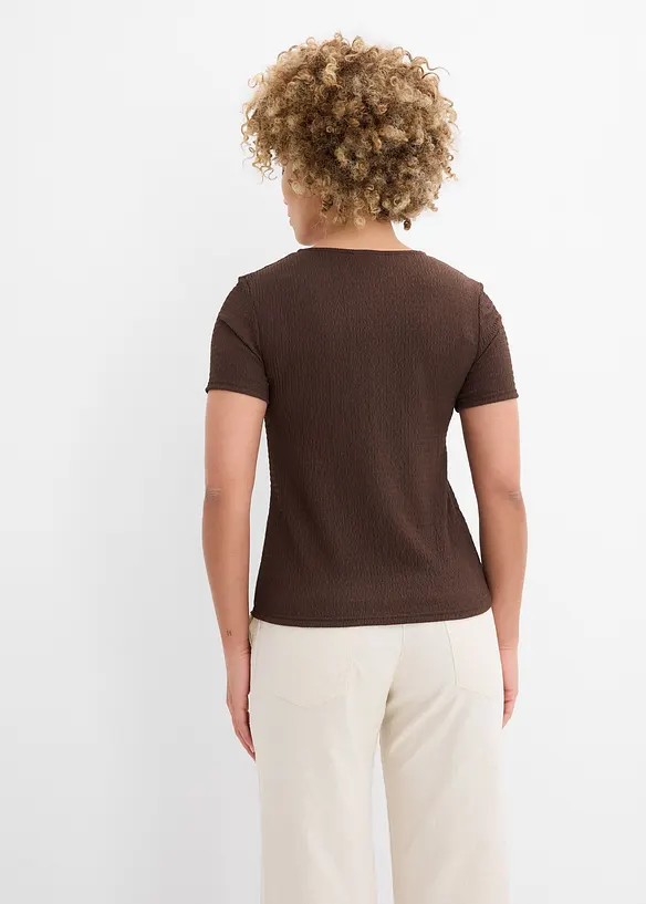 Shirt mit Struktur und Knopfleiste, bonprix