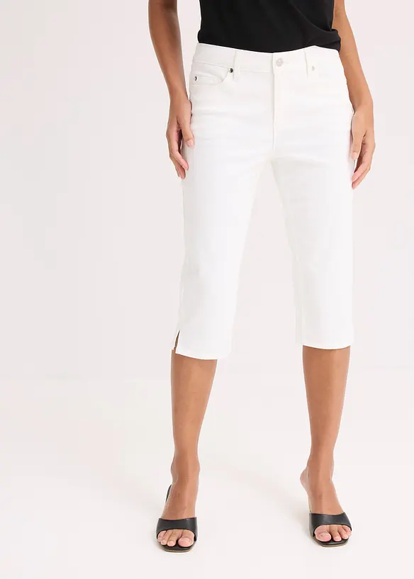 Pantalon corsaire &agrave; taille &eacute;lastiqu&eacute;e, bonprix