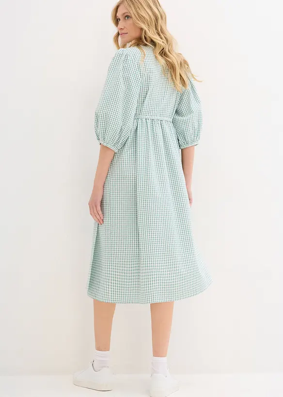 Robe portefeuille en mati&egrave;re textur&eacute;e, bonprix