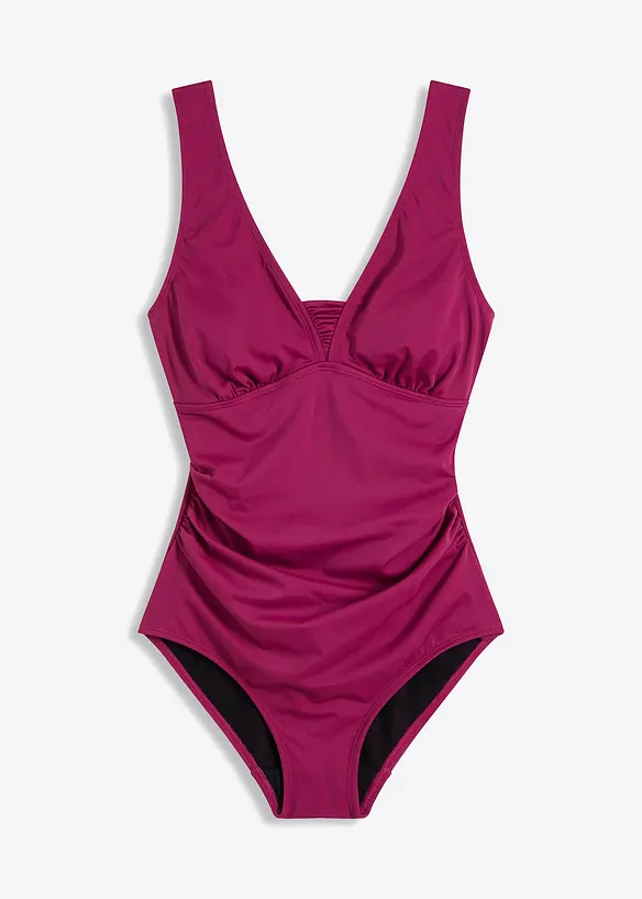 Maillot 1 pi&egrave;ce sculptant &agrave; bretelles larges, maintien mod&eacute;r&eacute;, bonprix