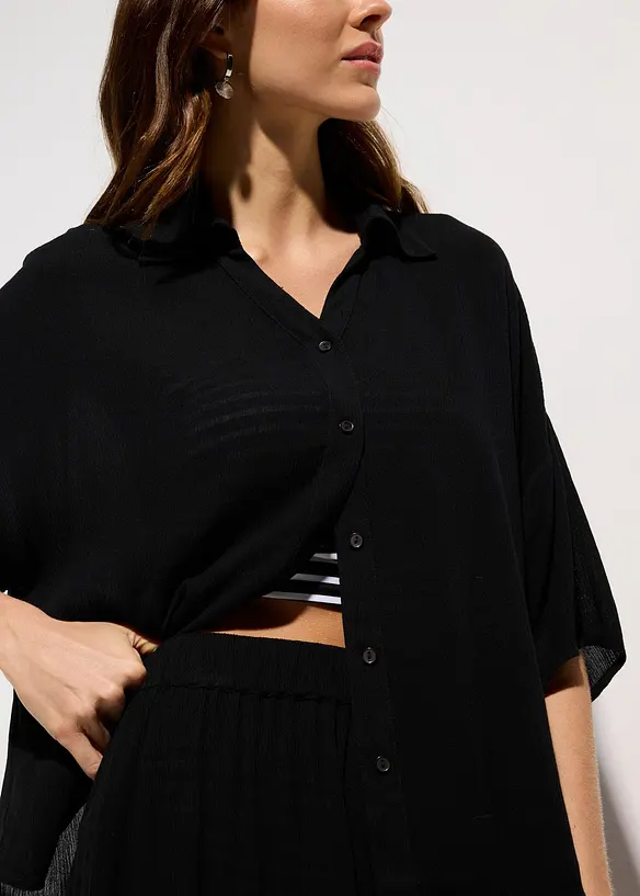 Chemisier court de plage en viscose fluide, bonprix