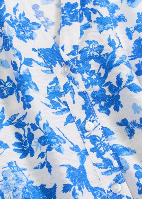 Chemisier manches courtes doux et fluide, bonprix