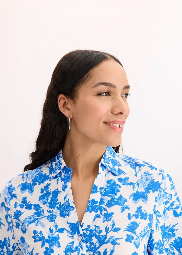 Chemisier manches courtes doux et fluide, bonprix