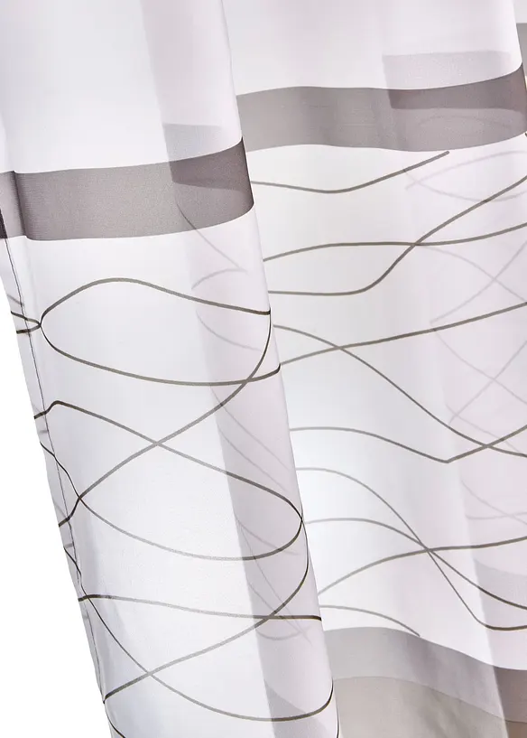 Voilage transparent &agrave; imprim&eacute; rayures horizontales (1 pce), bonprix