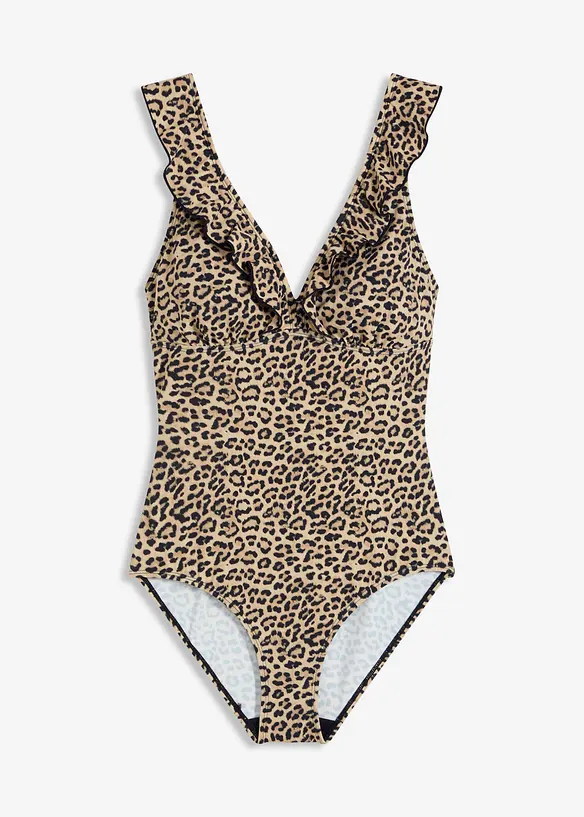 Badeanzug mit Volants, bonprix