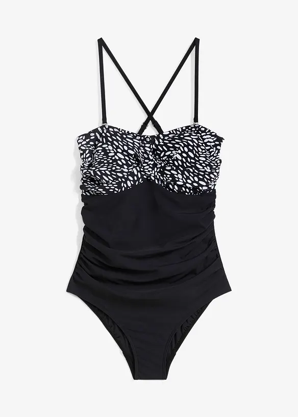 Medium Shape-Badeanzug mit Wickeloptik, bonprix