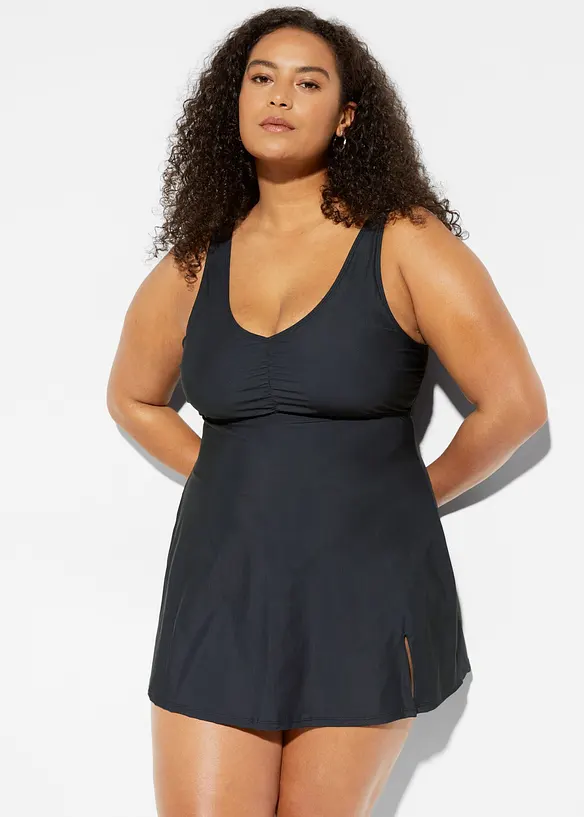 Robe de bain sculptante, maintien mod&eacute;r&eacute;, col V, bonprix