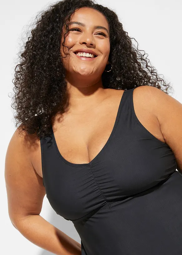 Robe de bain sculptante, maintien mod&eacute;r&eacute;, col V, bonprix