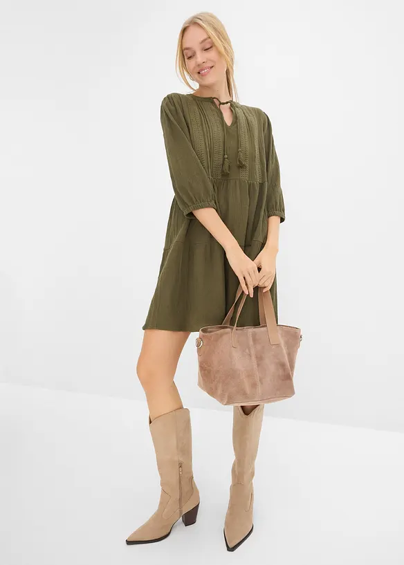 Robe-chemise 100% coton, bonprix