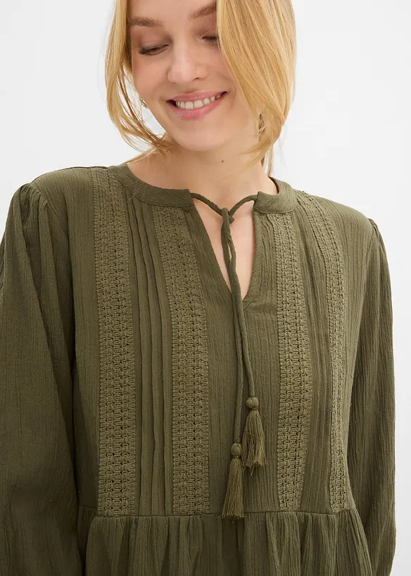 Robe-chemise 100% coton, bonprix