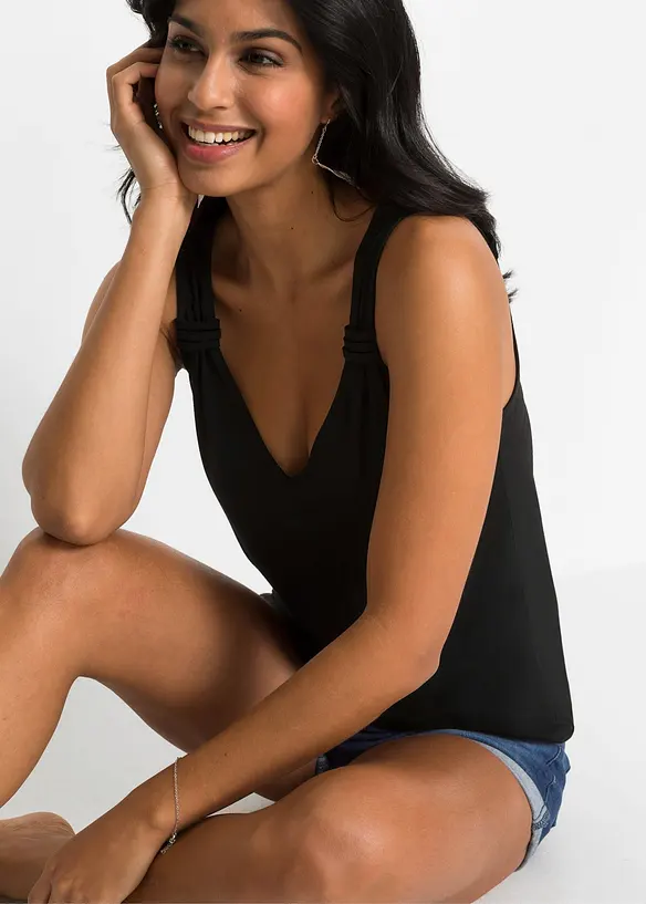 Jersey-Top aus reiner Viskose, bonprix